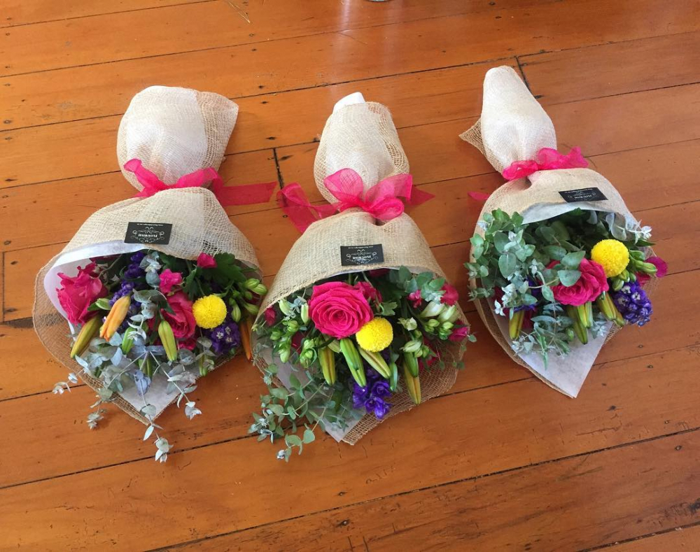 Bouquet in hessian Product Image