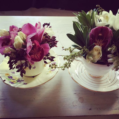 Teacup posy - Gorgeous little teacup posy in a china teacup - such a lovely little gift!